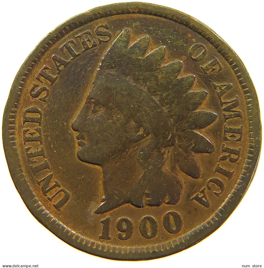 UNITED STATES OF AMERICA CENT 1900 INDIAN HEAD #s091 0363 - 1859-1909: Indian Head