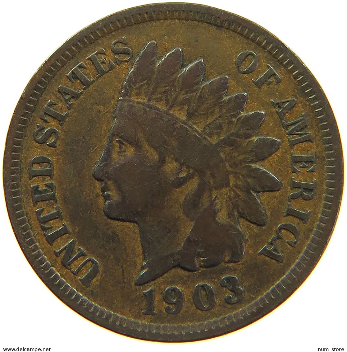 UNITED STATES OF AMERICA CENT 1903 INDIAN HEAD #s091 0383 - 1859-1909: Indian Head