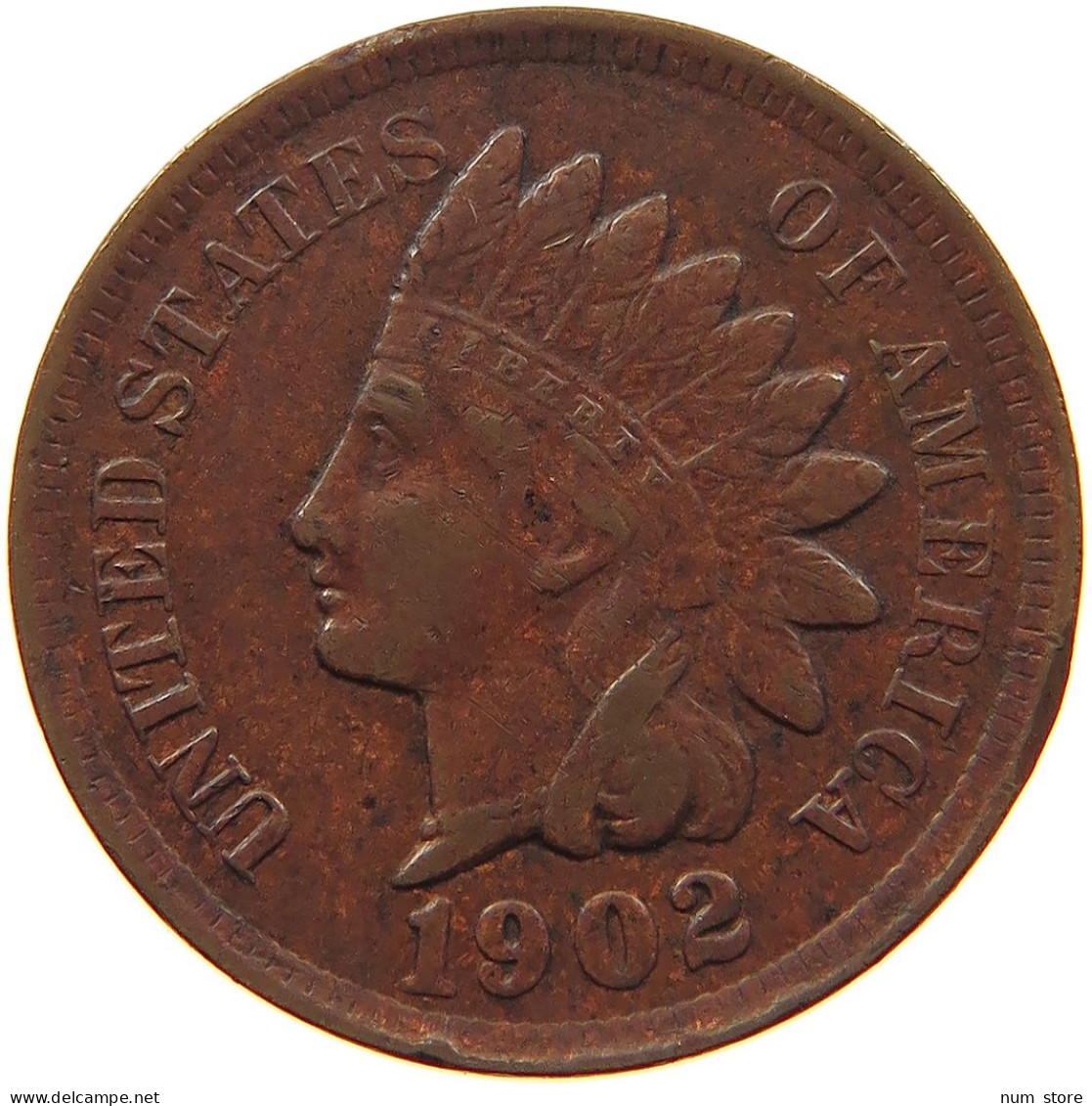 UNITED STATES OF AMERICA CENT 1902 INDIAN HEAD #s096 0101 - 1859-1909: Indian Head