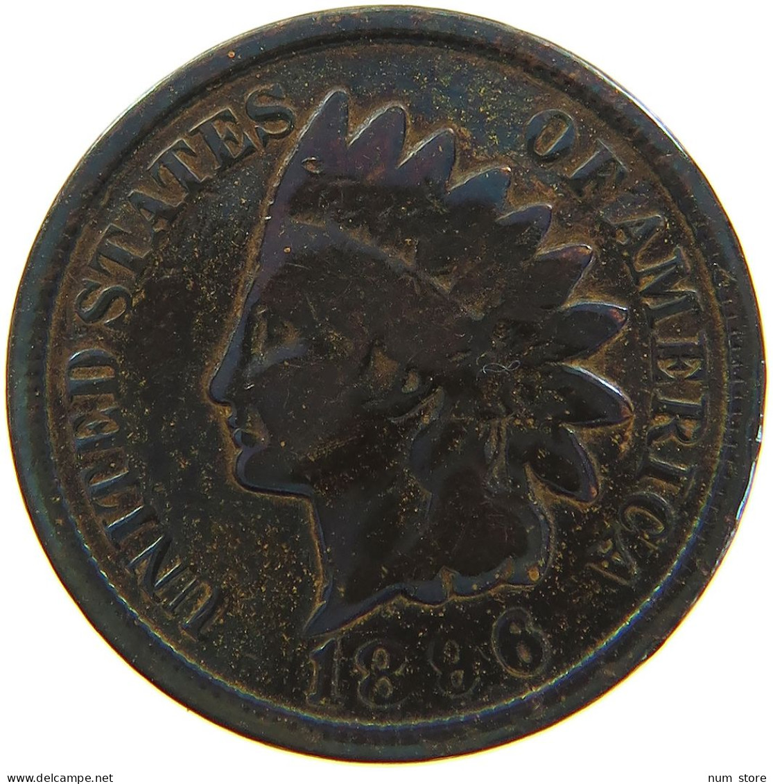 UNITED STATES OF AMERICA CENT 1886 INDIAN HEAD #s091 0387 - 1859-1909: Indian Head