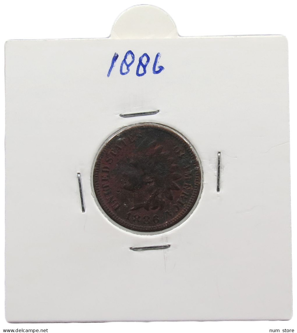 UNITED STATES OF AMERICA CENT 1886 INDIAN HEAD #alb072 0145 - 1859-1909: Indian Head
