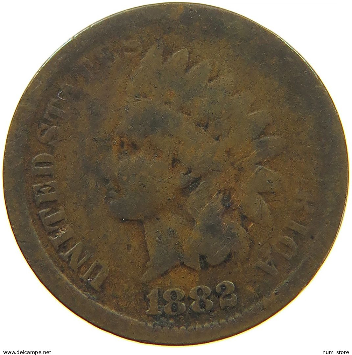 UNITED STATES OF AMERICA CENT 1882 INDIAN HEAD #s091 0395 - 1859-1909: Indian Head