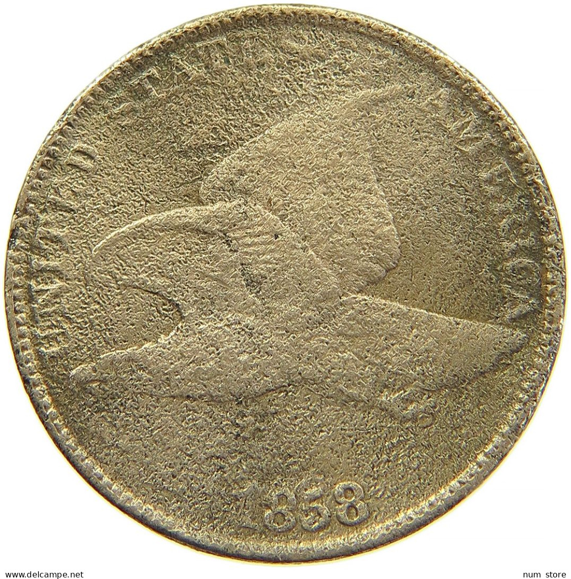 UNITED STATES OF AMERICA CENT 1858 FLYING EAGLE #s091 0401 - 1856-1858: Flying Eagle