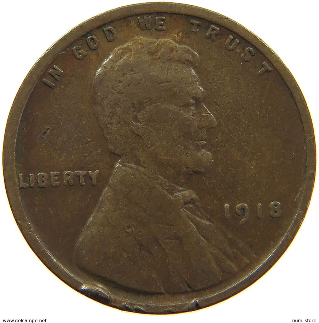 UNITED STATES OF AMERICA CENT 1918 LINCOLN #s091 0351 - 1909-1958: Lincoln, Wheat Ears Reverse