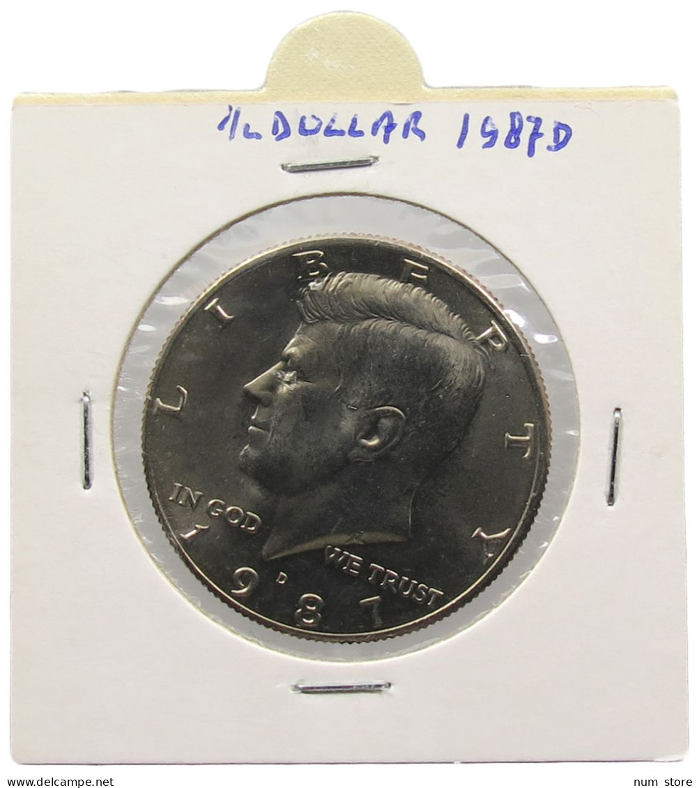 UNITED STATES OF AMERICA 1/2 HALF DOLLAR 1987 D KENNEDY #alb071 0645 - 1964-…: Kennedy