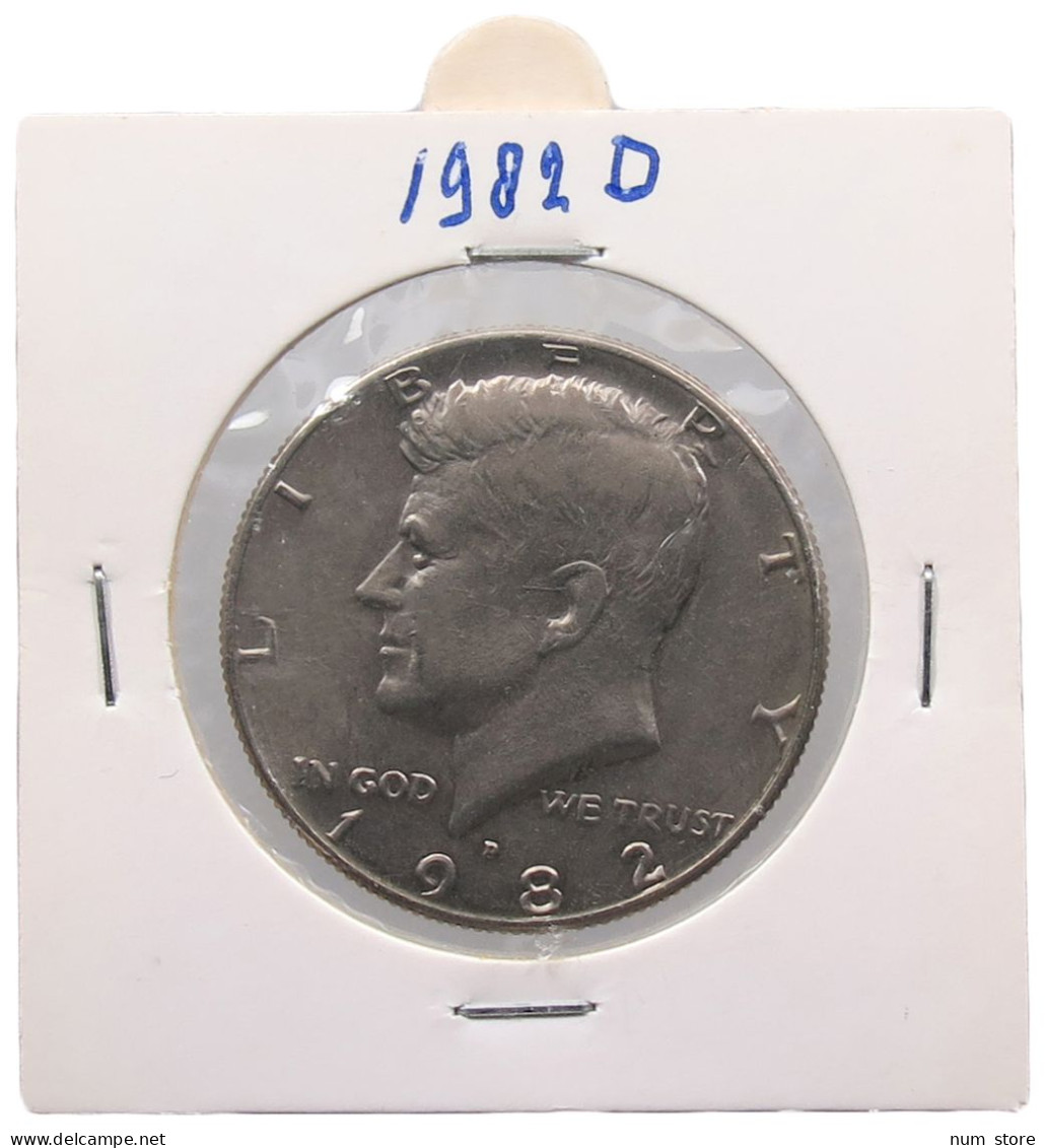 UNITED STATES OF AMERICA 1/2 HALF DOLLAR 1982 D KENNEDY #alb071 0681 - 1964-…: Kennedy