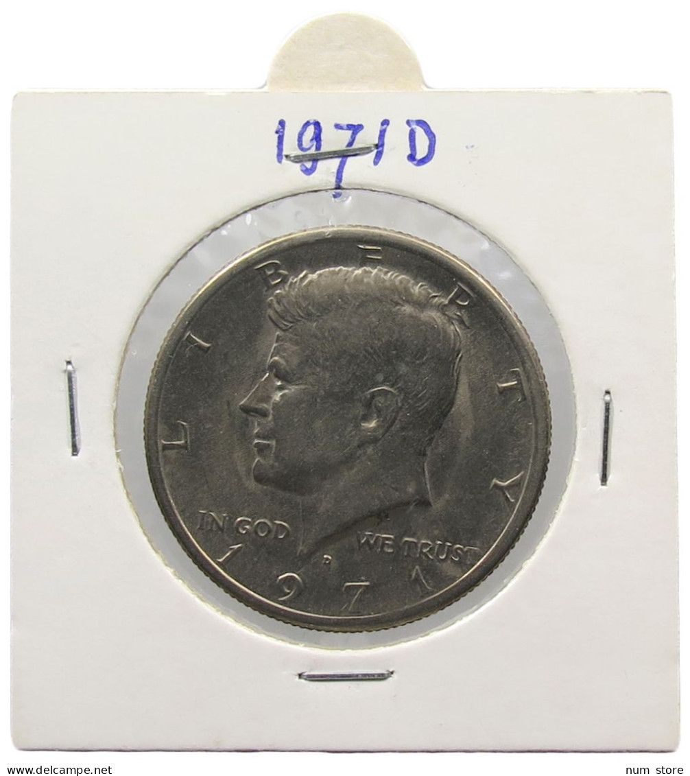 UNITED STATES OF AMERICA 1/2 HALF DOLLAR 1971 D KENNEDY #alb071 0641 - 1964-…: Kennedy