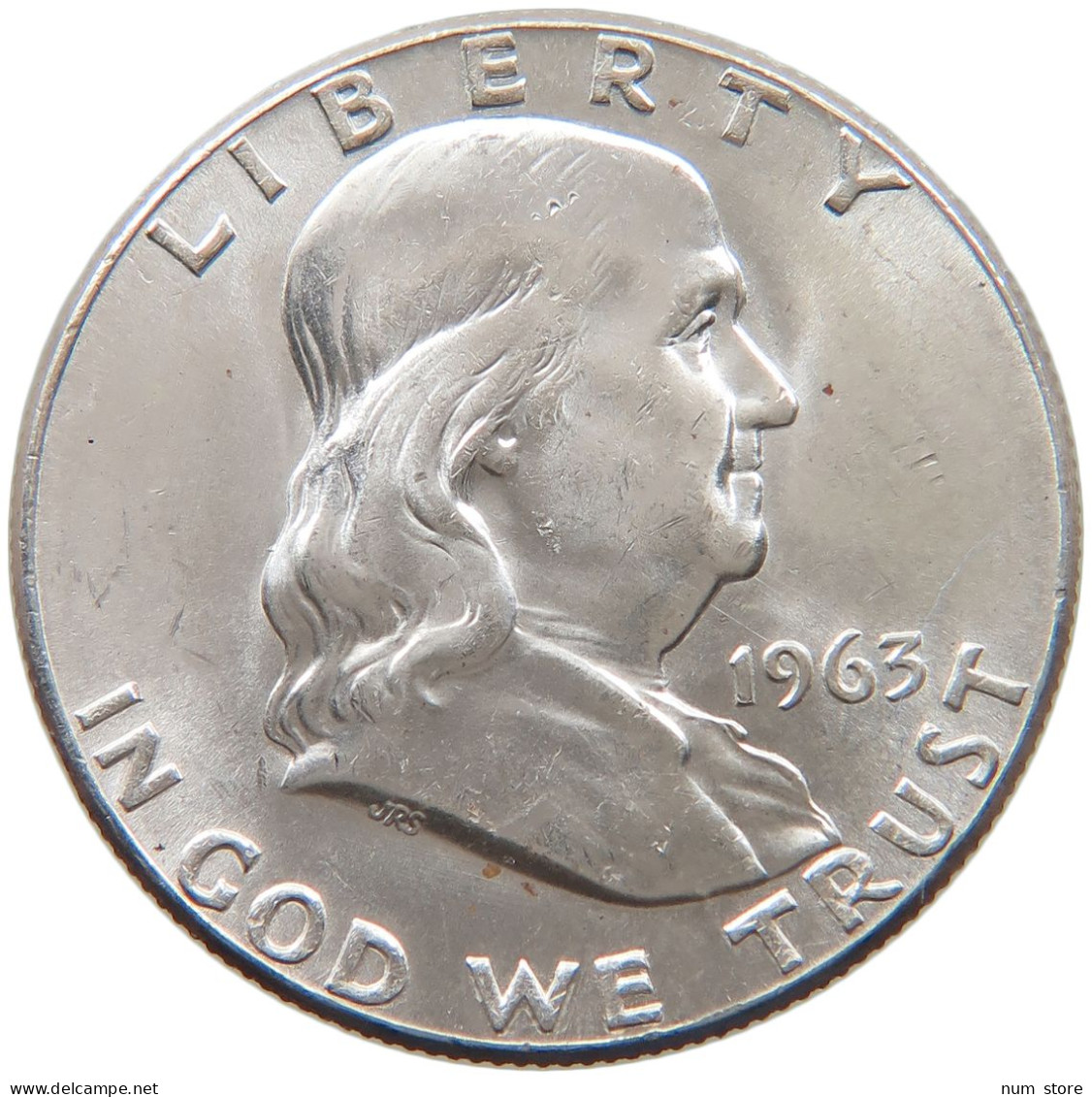 UNITED STATES OF AMERICA 1/2 DOLLAR 1963 FRANKLIN #s093 0007 - 1948-1963: Franklin