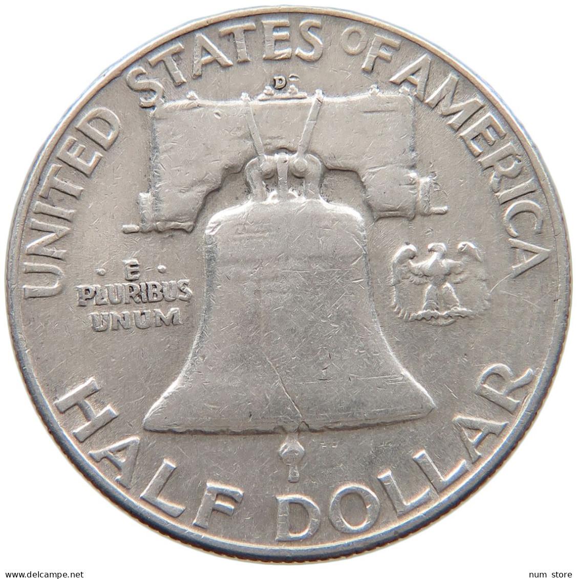 UNITED STATES OF AMERICA 1/2 DOLLAR 1953 D FRANKLIN #s093 0015 - 1948-1963: Franklin