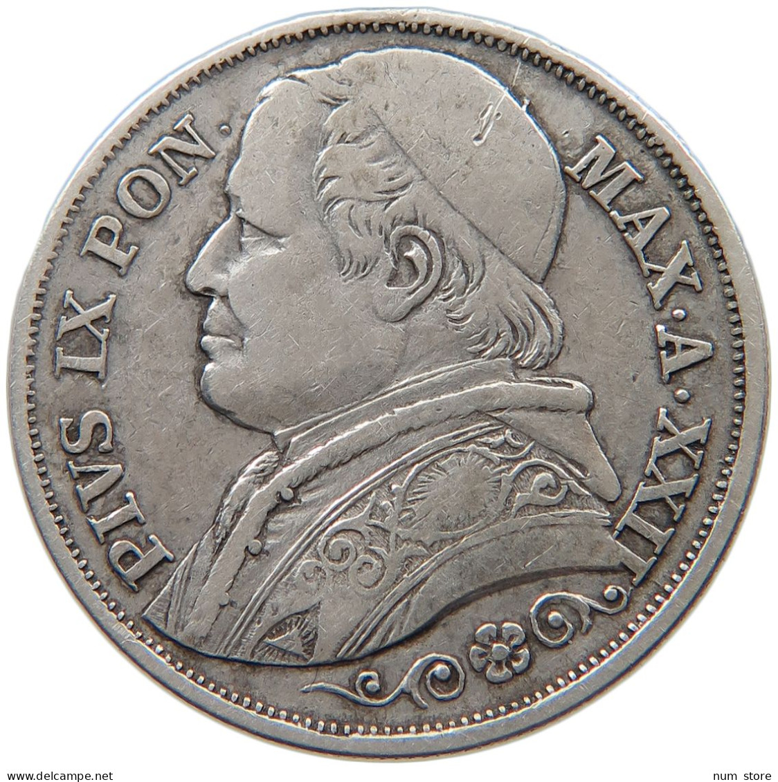 VATICAN 2 LIRE 1867 R Pius IX. 1846-1878. #s101 0419 - Vaticano