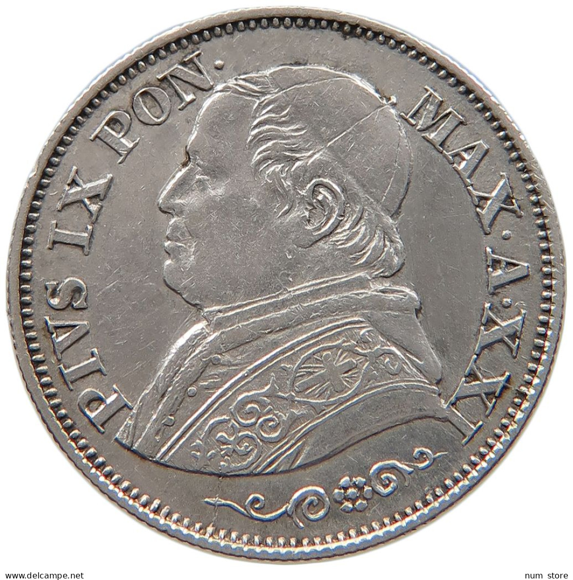 VATICAN 10 SOLDI 1866 Pius IX. 1846-1878. #s101 0093 - Vaticano