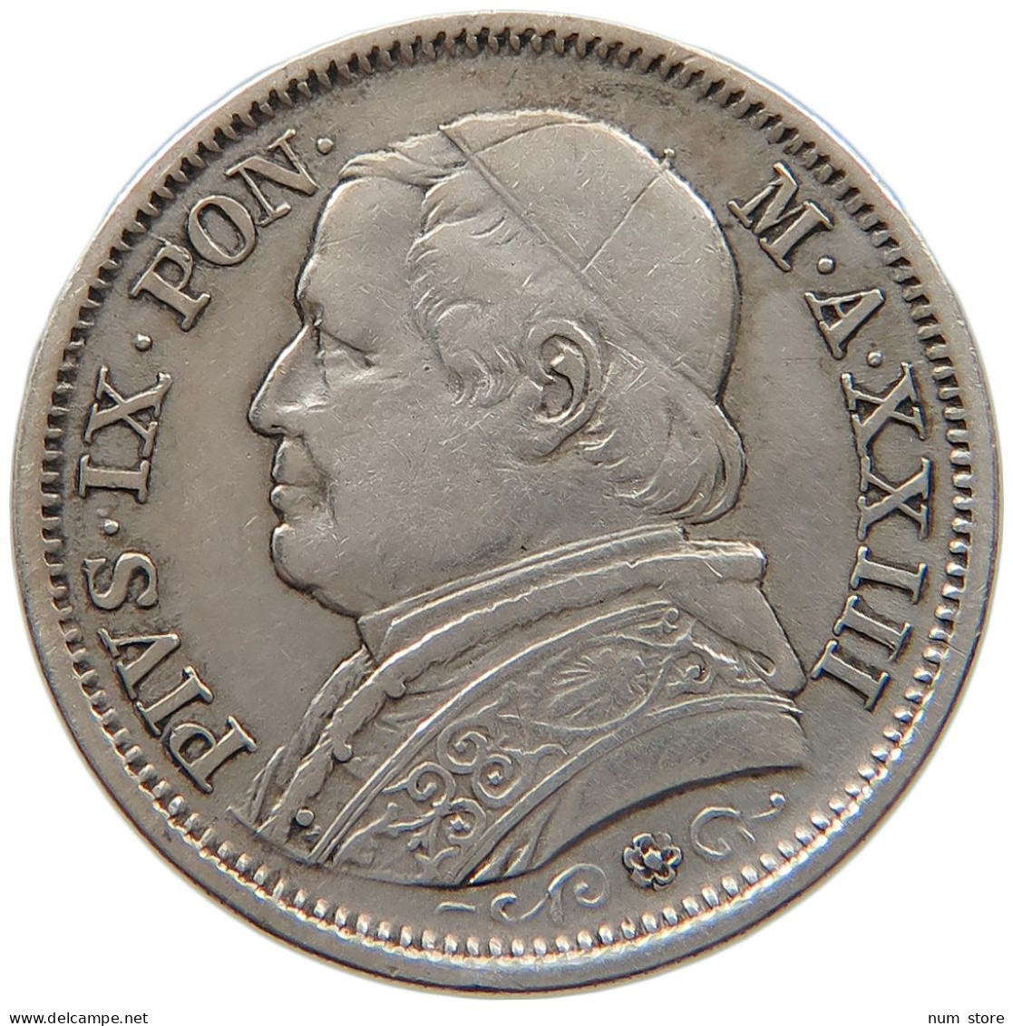 VATICAN 1 LIRA 1868 Pius IX. 1846-1878. #s101 0355 - Vaticano