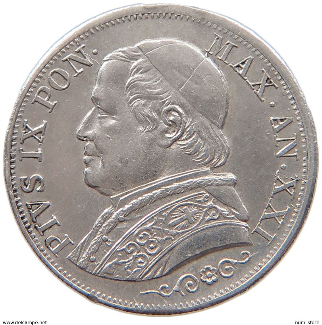 VATICAN 1 LIRA 1867 Pius IX. 1846-1878. #s101 0357 - Vaticano