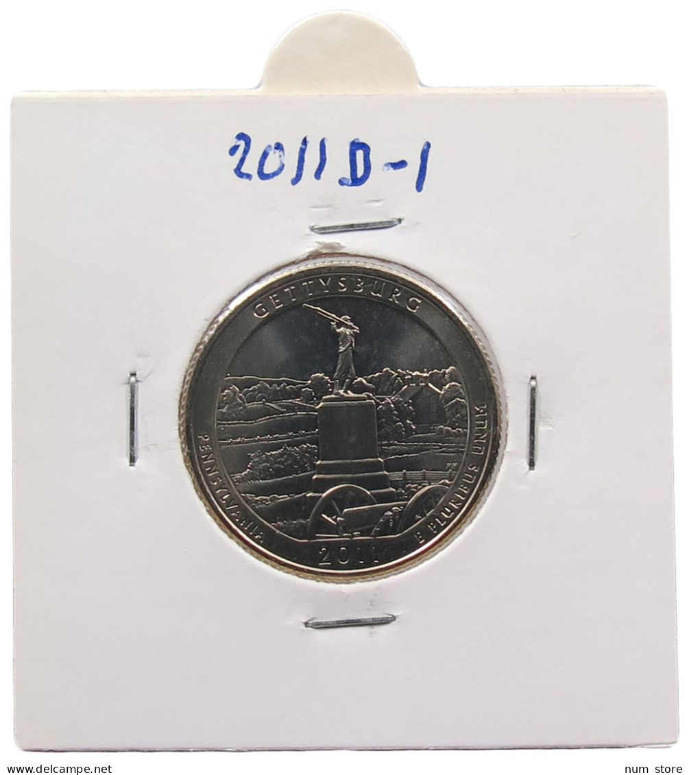 UNITED STATES OF AMERICA QUARTER 2011 D GETTYSBURG #alb071 0335 - 2010-...: National Parks