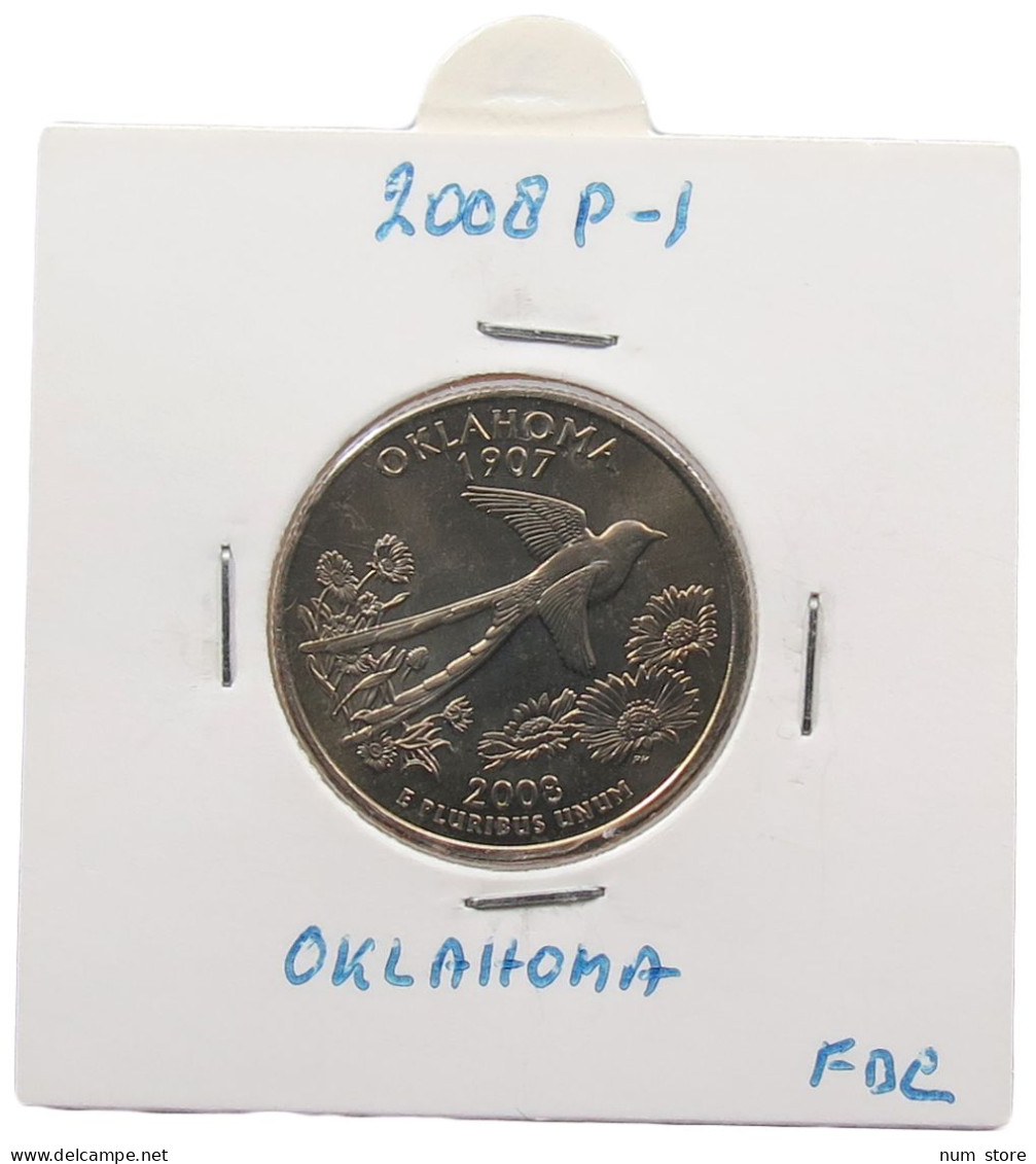 UNITED STATES OF AMERICA QUARTER 2008 P OKLAHOMA #alb071 0423 - 1999-2009: State Quarters