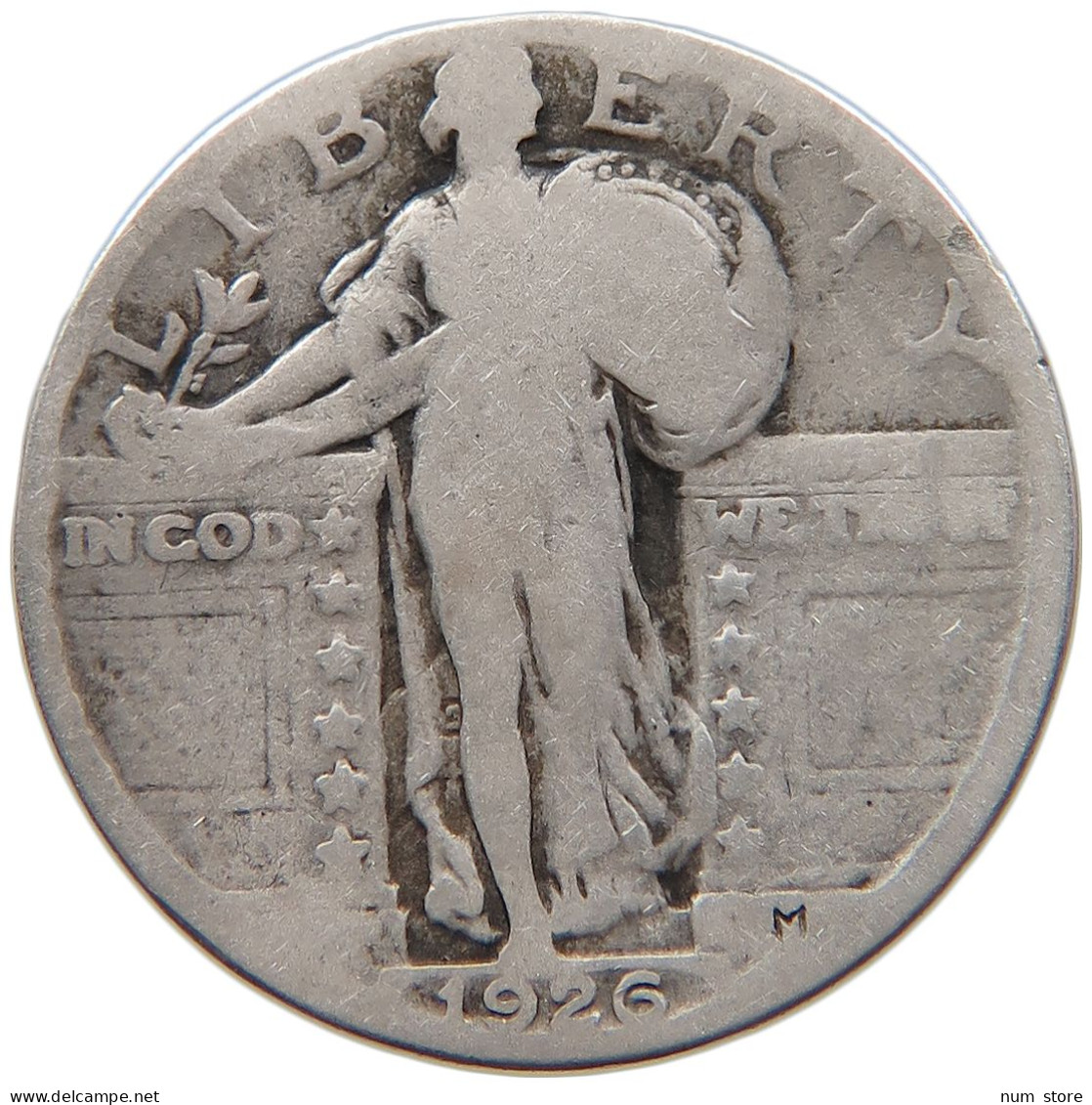 UNITED STATES OF AMERICA QUARTER 1926 #s101 0393 - 1916-1930: Standing Liberty