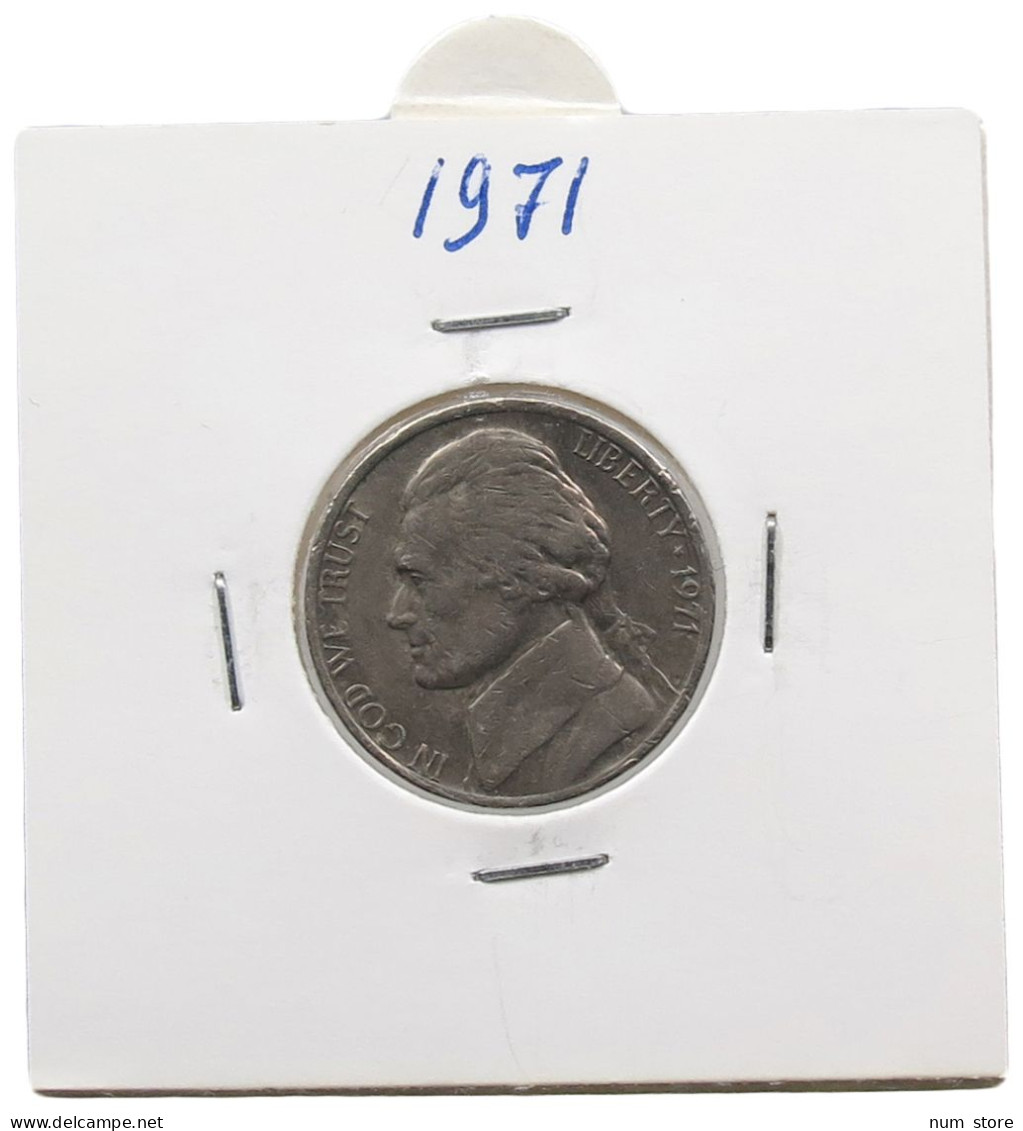 UNITED STATES OF AMERICA NICKEL 1971 JEFFERSON #alb070 0513 - 1938-…: Jefferson