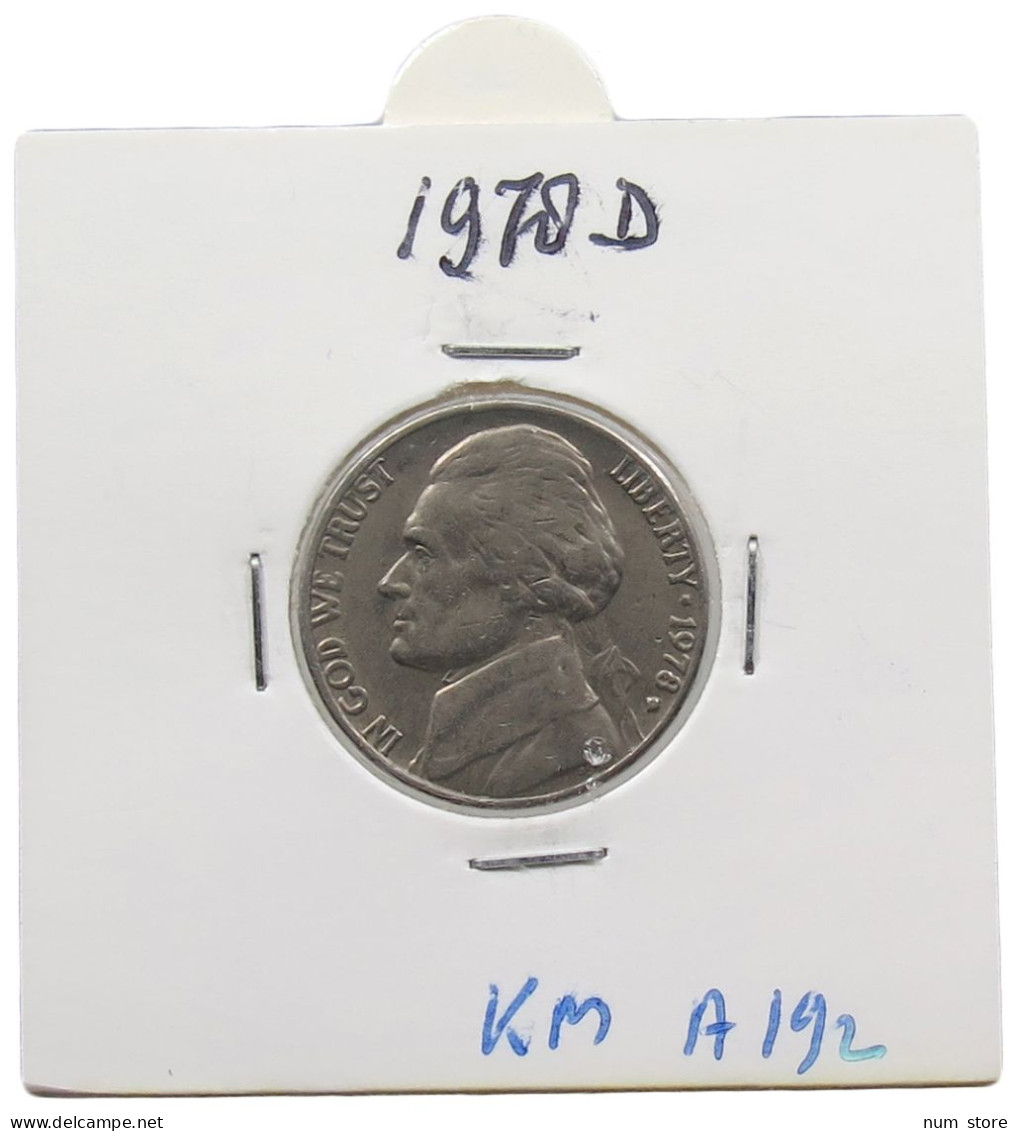 UNITED STATES OF AMERICA NICKEL 1970 D JEFFERSON #alb070 0547 - 1938-…: Jefferson