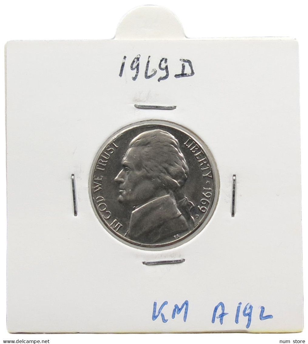 UNITED STATES OF AMERICA NICKEL 1969 D JEFFERSON #alb070 0519 - 1938-…: Jefferson