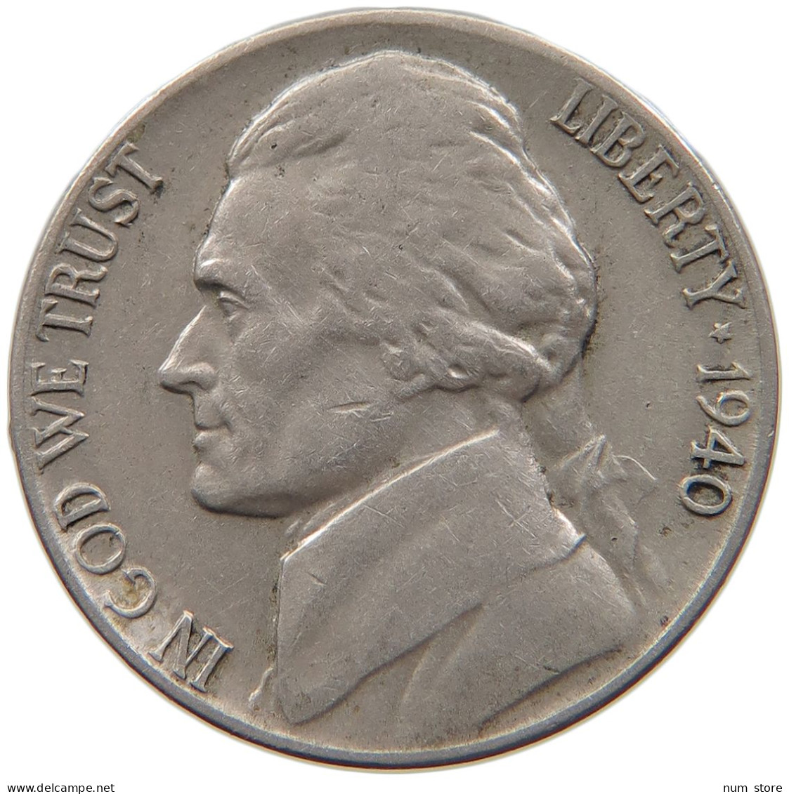 UNITED STATES OF AMERICA NICKEL 1940 JEFFERSON #s093 0093 - 1938-…: Jefferson