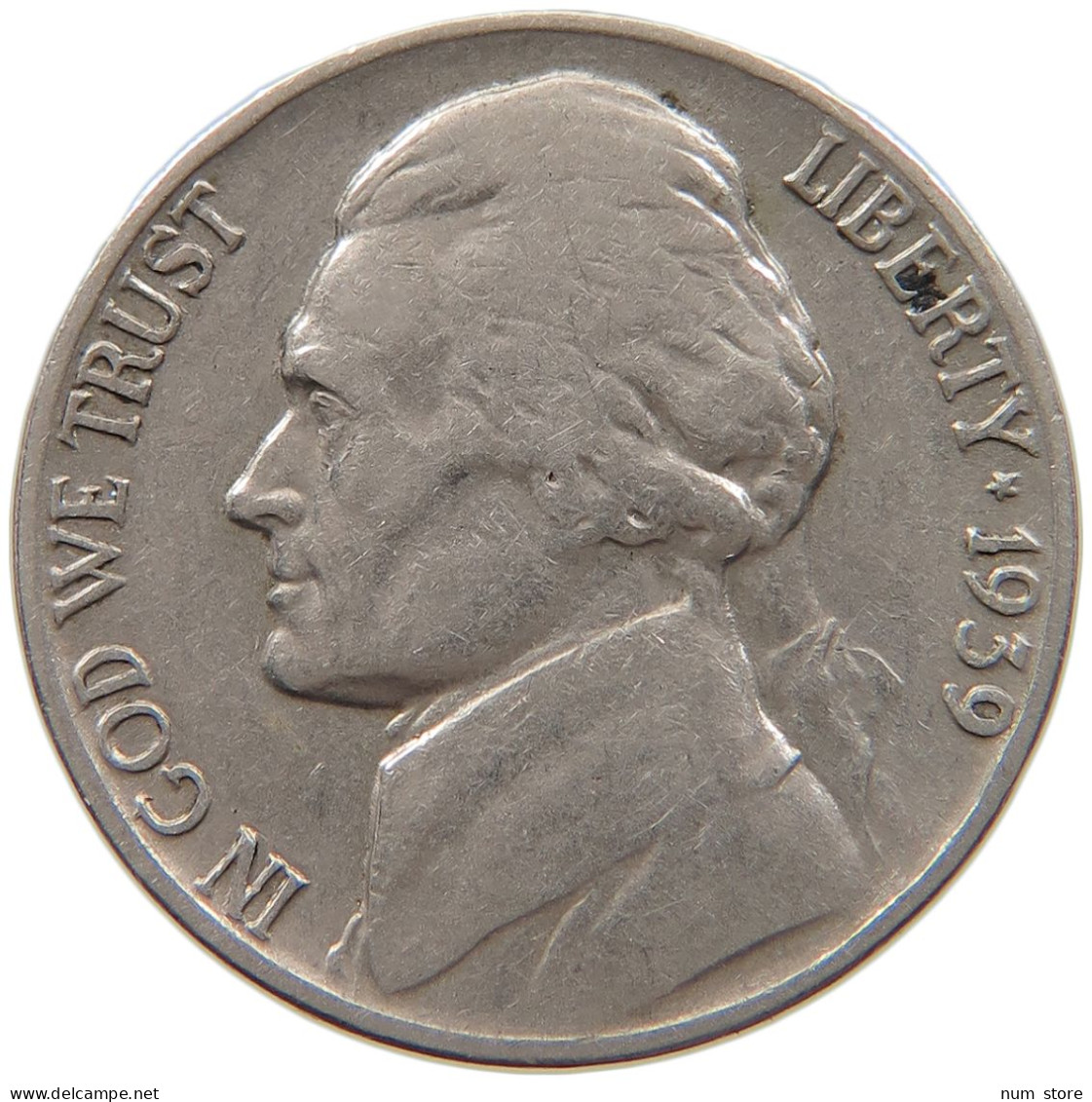 UNITED STATES OF AMERICA NICKEL 1939 JEFFERSON #s093 0101 - 1938-…: Jefferson