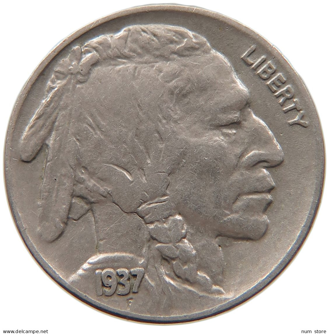 UNITED STATES OF AMERICA NICKEL 1937 BUFFALO #s093 0049 - 1913-1938: Buffalo