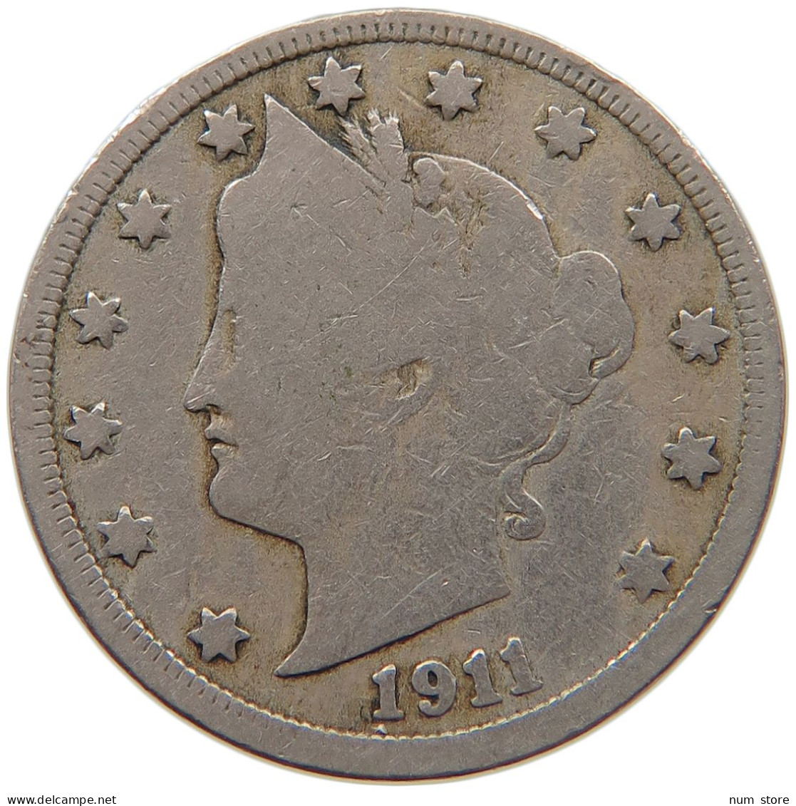 UNITED STATES OF AMERICA NICKEL 1911 LIBERTY #s093 0127 - 1883-1913: Liberty (Libertà)