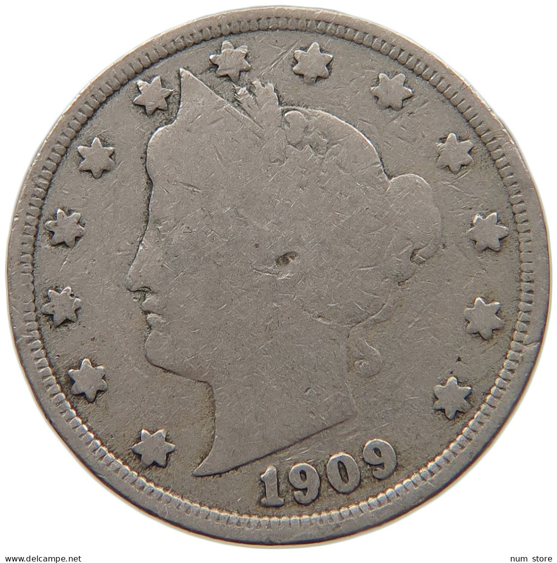 UNITED STATES OF AMERICA NICKEL 1909 LIBERTY #s093 0129 - 1883-1913: Liberty (Liberté)