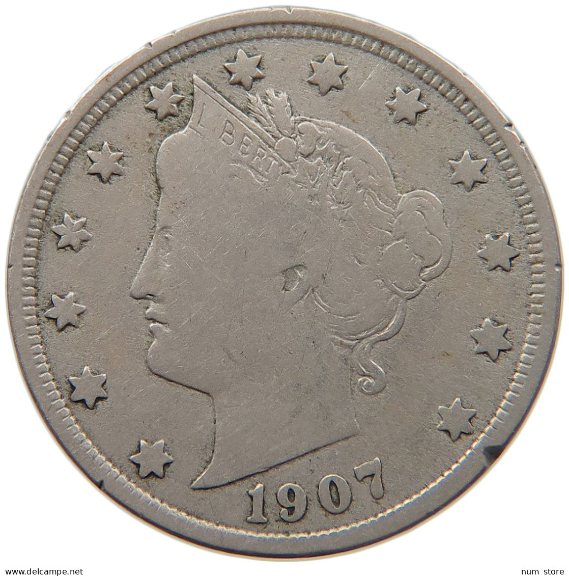 UNITED STATES OF AMERICA NICKEL 1907 LIBERTY #s093 0123 - 1883-1913: Liberty (Libertà)