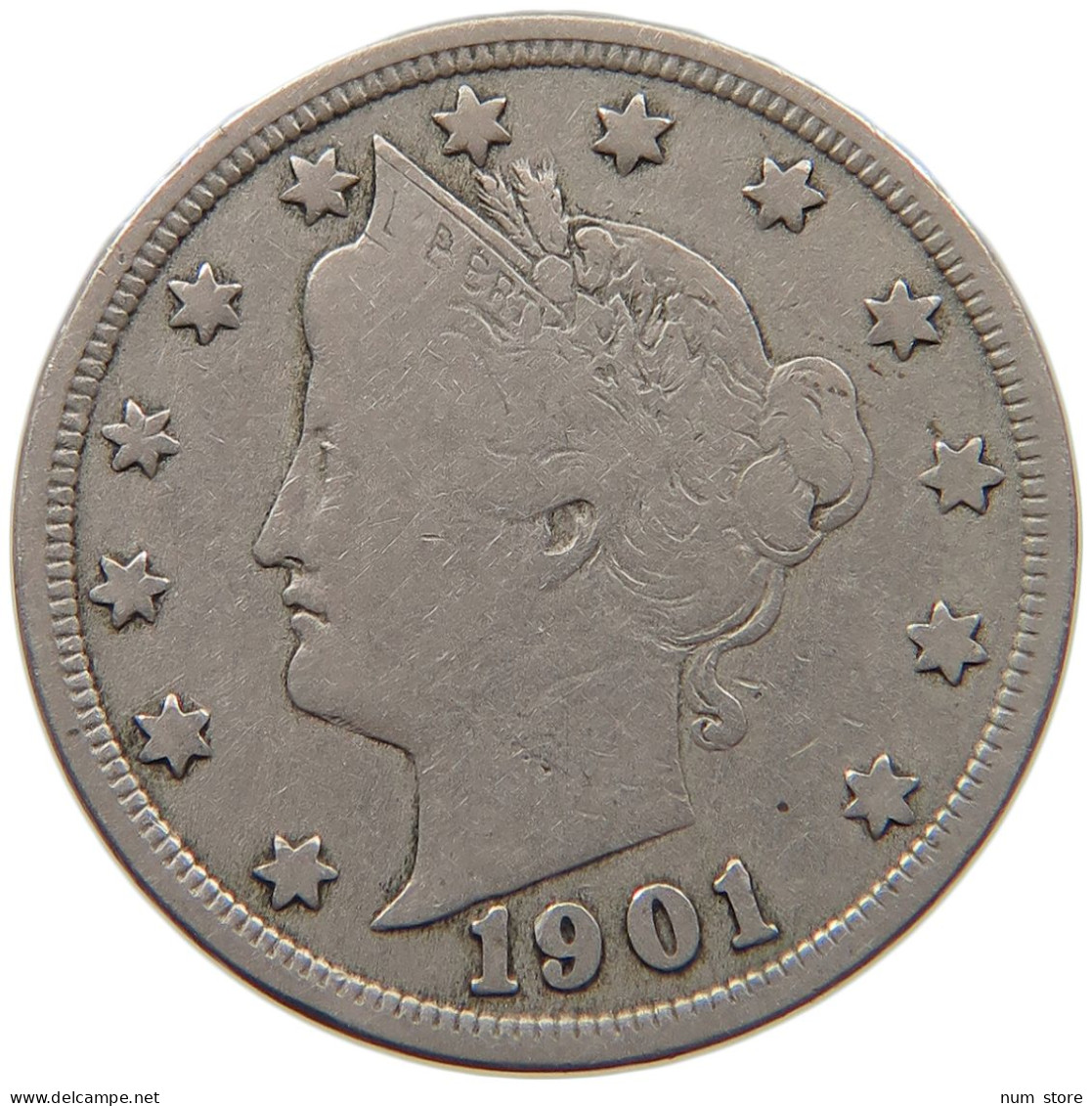 UNITED STATES OF AMERICA NICKEL 1901 LIBERTY #s093 0131 - 1883-1913: Liberty (Libertà)