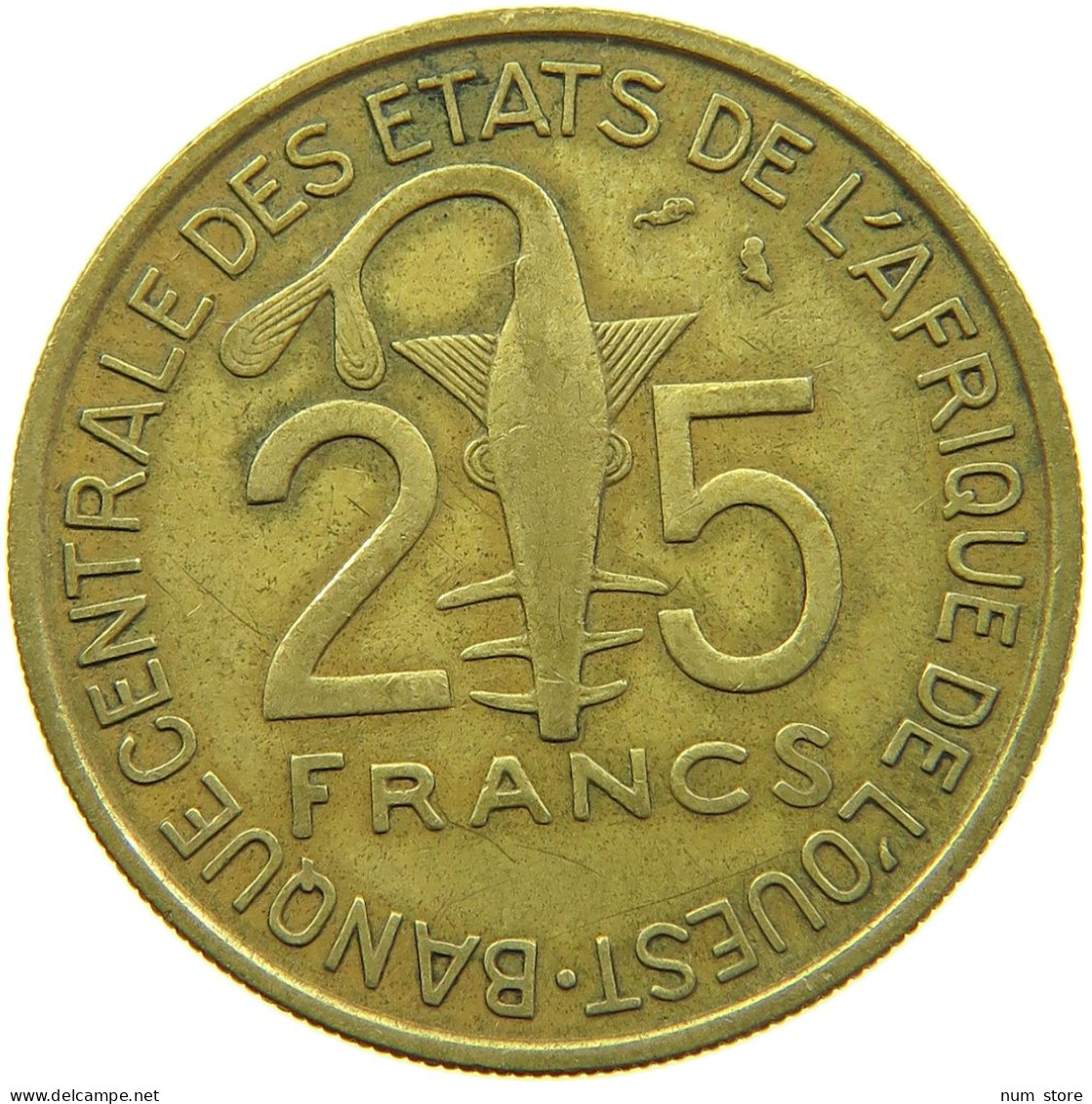WEST AFRICAN STATES 25 FRANCS 1971 #s090 0359 - Other - Africa