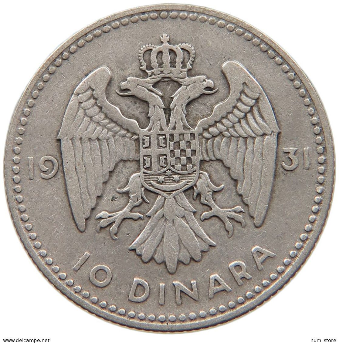 YUGOSLAVIA 10 DINARA 1931 #s094 0155 - Yugoslavia