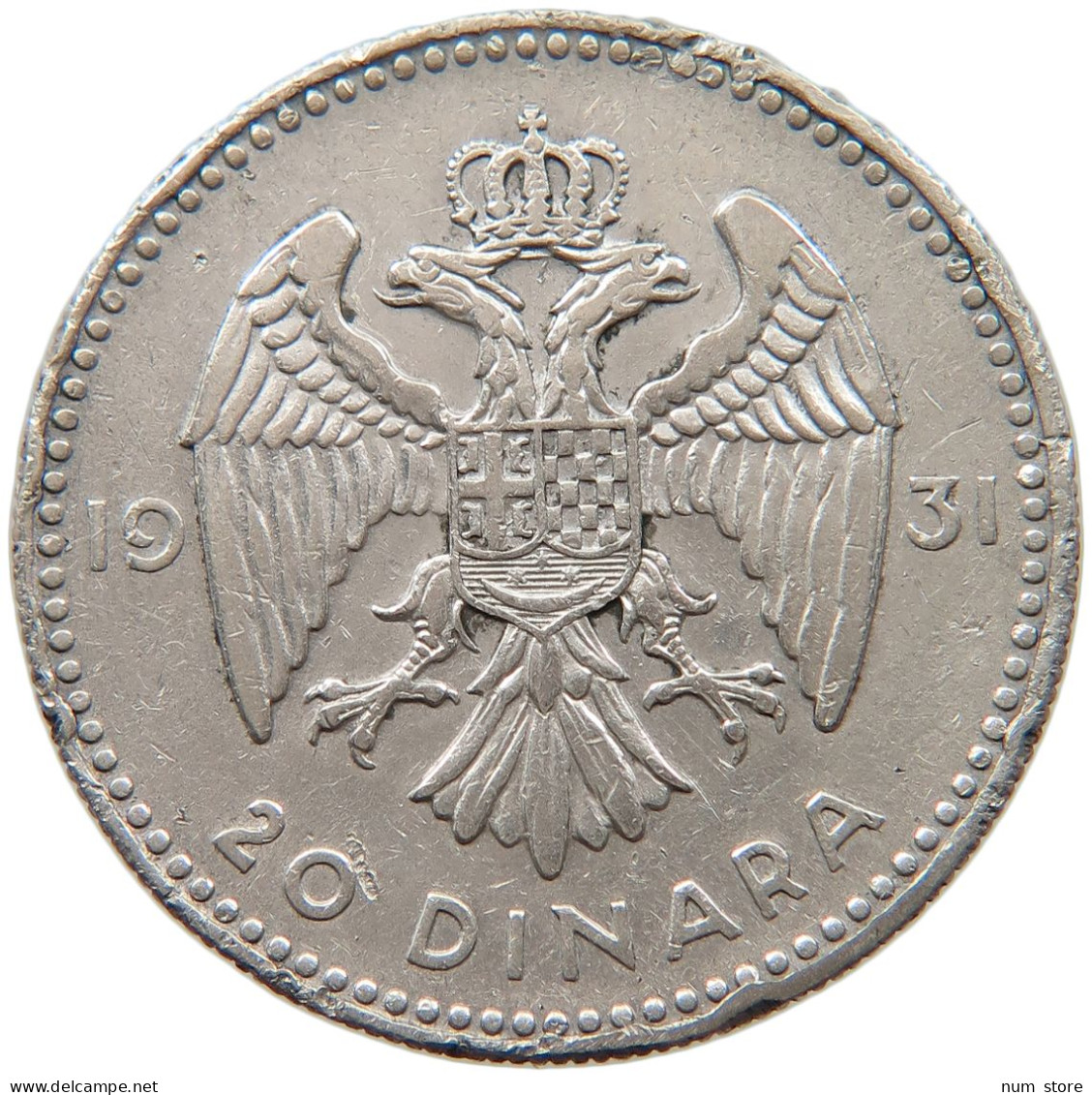 YUGOSLAVIA 20 DINARA 1931 #s094 0021 - Yugoslavia