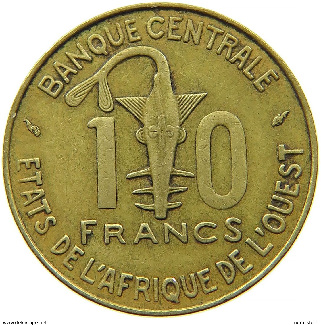 WEST AFRICAN STATES 10 FRANCS 1976 #s089 0145 - Other - Africa
