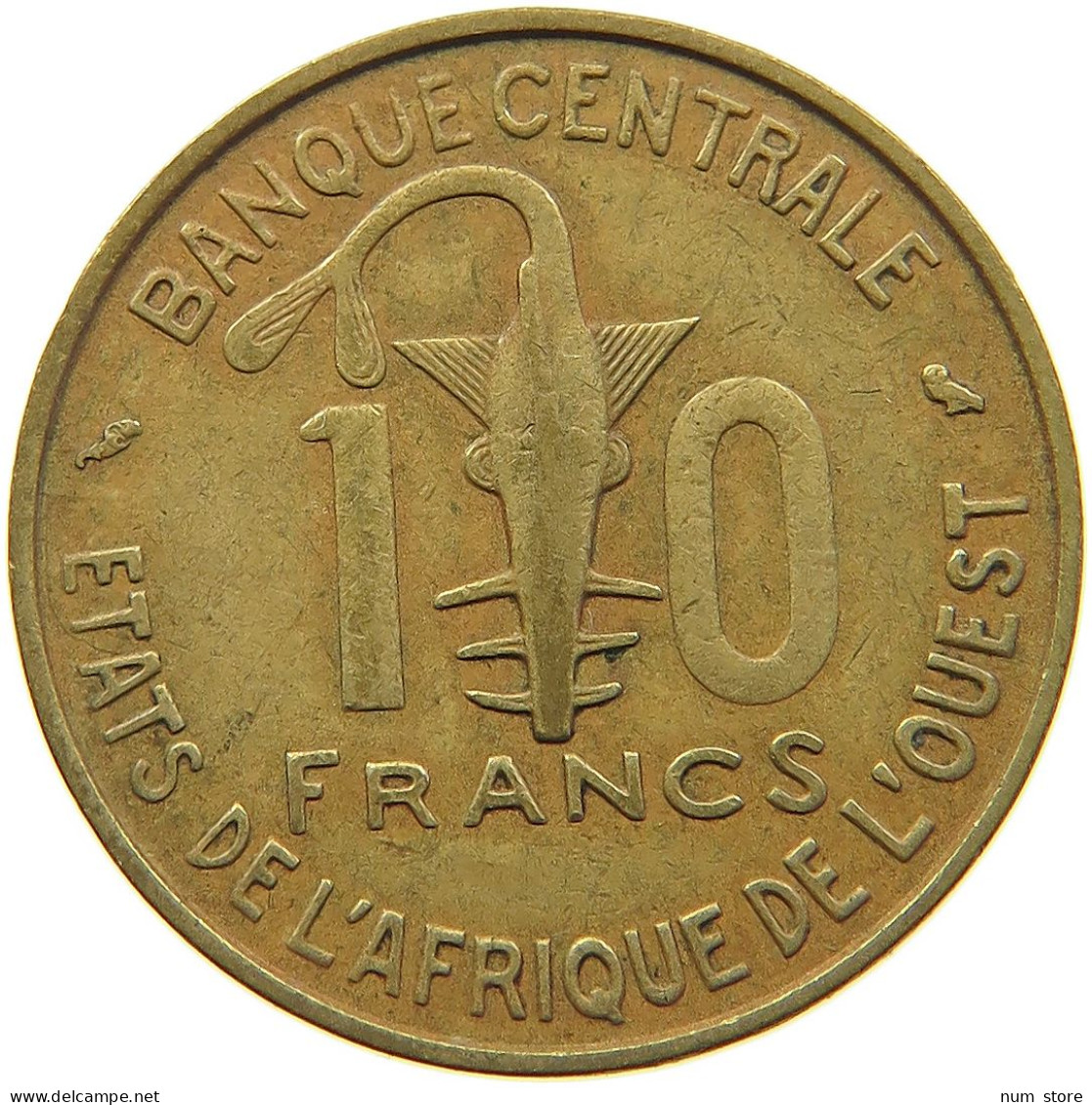 WEST AFRICAN STATES 10 FRANCS 1971 #s089 0227 - Other - Africa