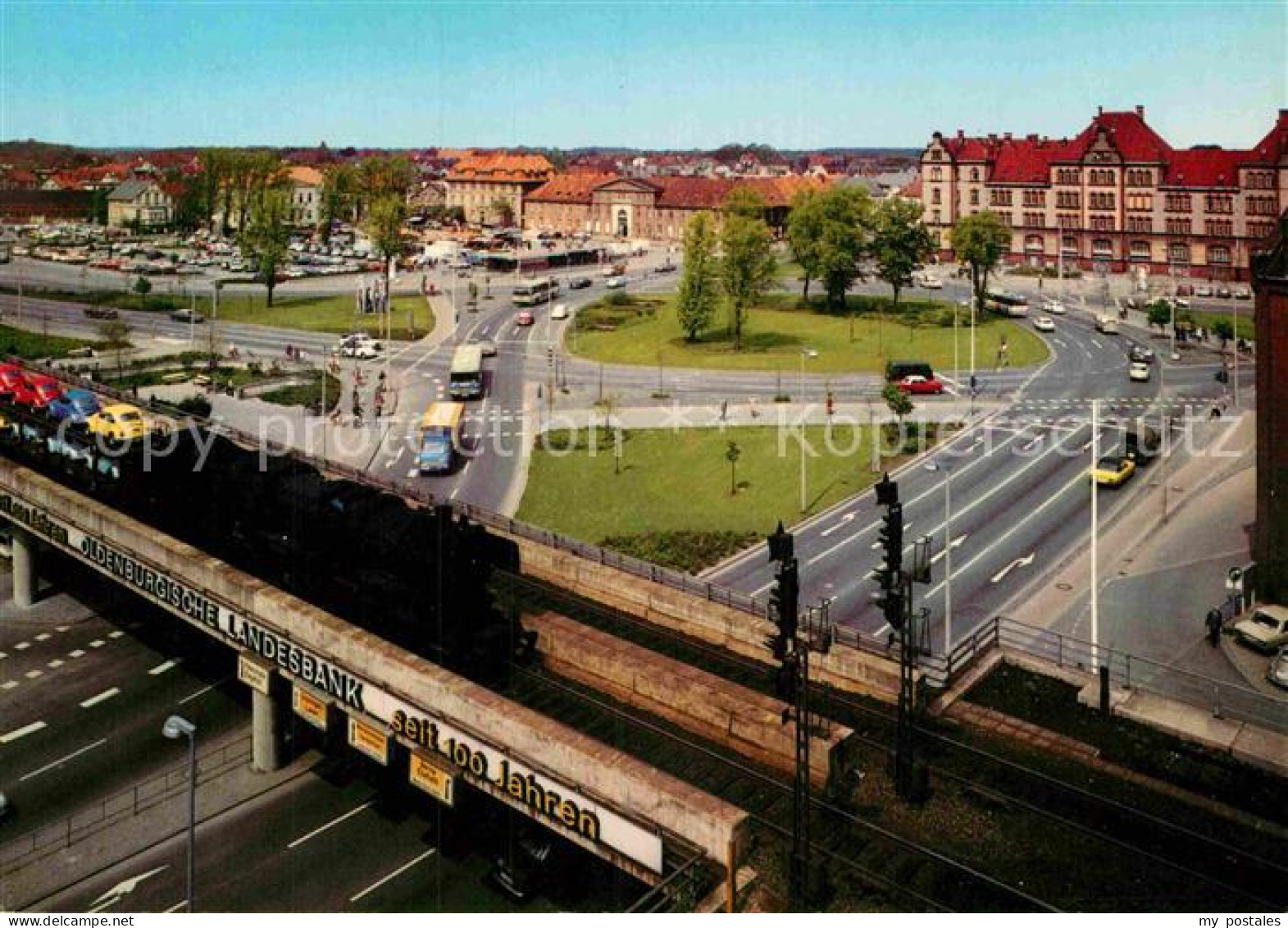 72894841 Oldenburg Niedersachsen Eisenbahnbruecke Mit Pferdemarkt Oldenburg (Old - Oldenburg