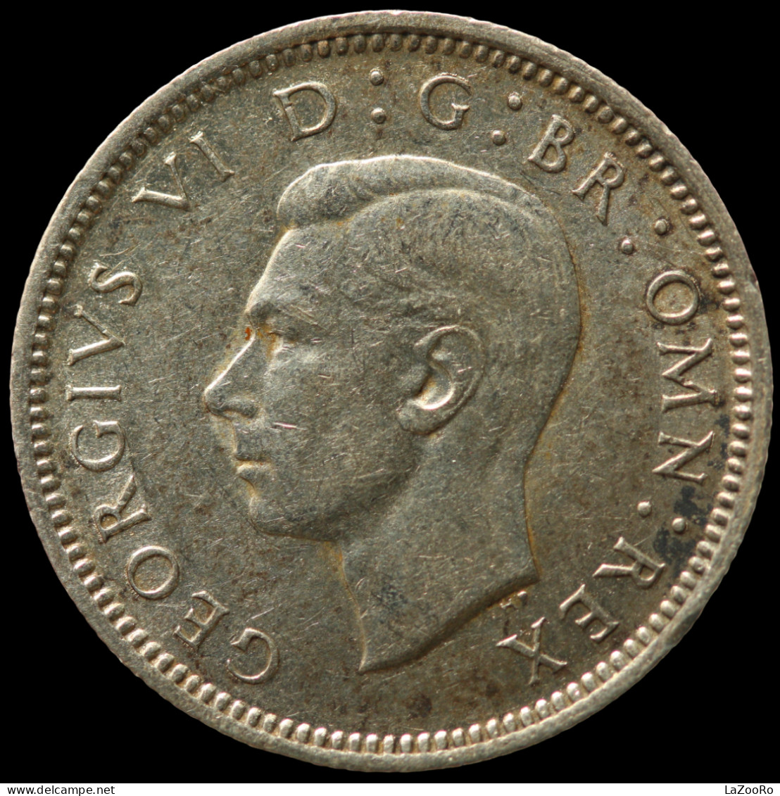 LaZooRo: Great Britain 6 Pence 1945 XF / UNC - Silver - H. 6 Pence