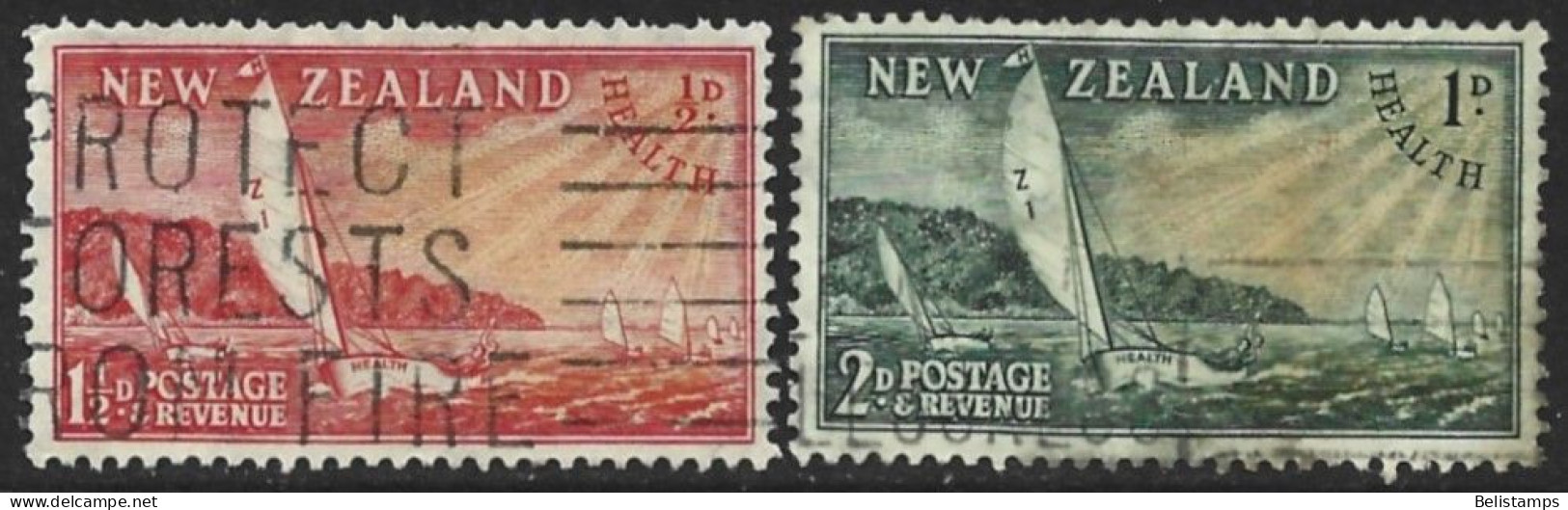 New Zealand 1951. Scott #B38-9 (U) Racing Yachts  *Complete Issue* - Service