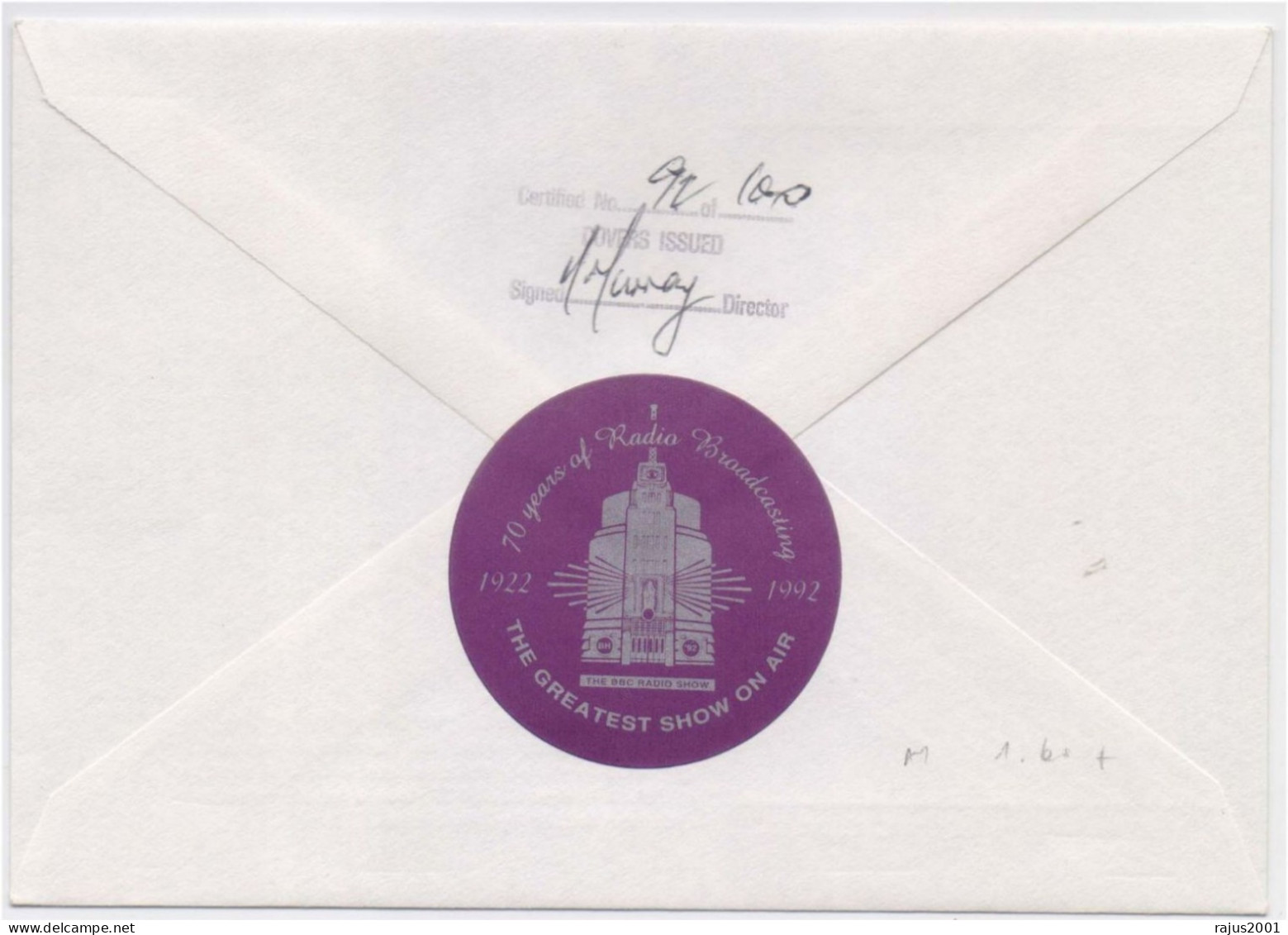 GERALDO, RADIO ORCHESTRA, PHALIA LODGE NO 5177, Freemasonry, Masonic Limited Only 100 Cover Issued Great Britain Cover - Vrijmetselarij