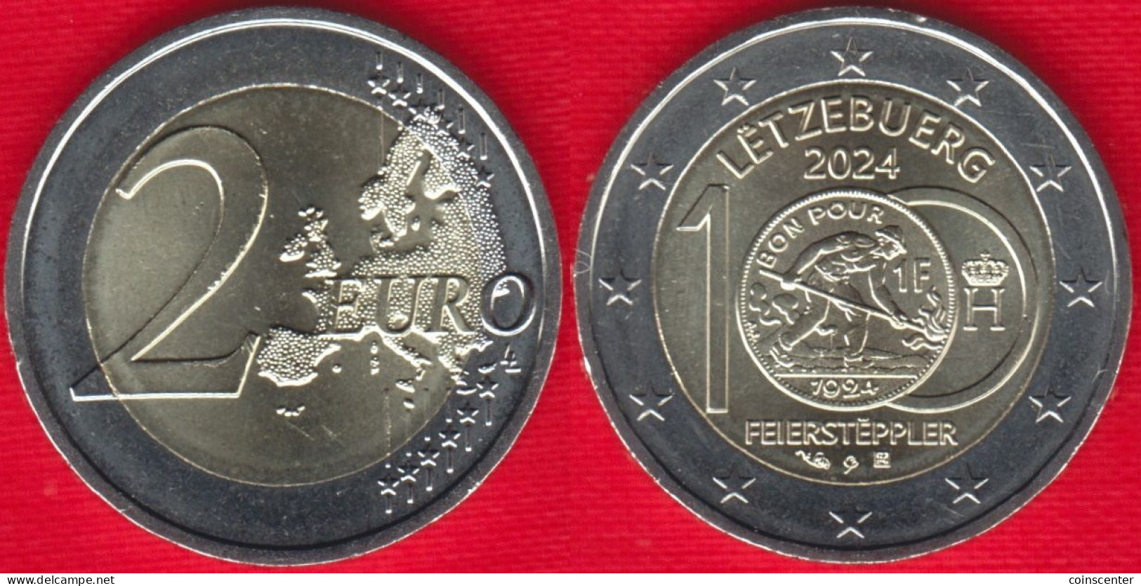 Luxembourg 2 Euro 2024 "Feiersteppler" BiMetallic UNC - Lussemburgo