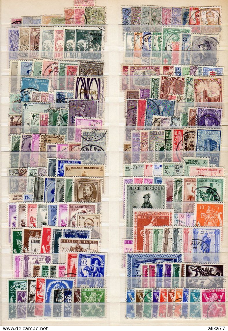 BELGIQUE     Lot De Timbres Oblitérés Tous Différents - Collections