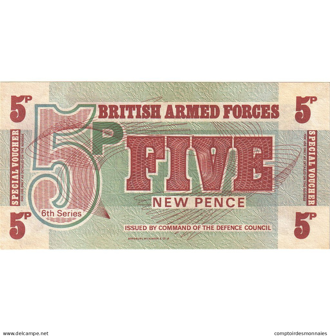 Billet, Grande-Bretagne, 5 New Pence, KM:M44a, NEUF - Forze Armate Britanniche & Docuementi Speciali