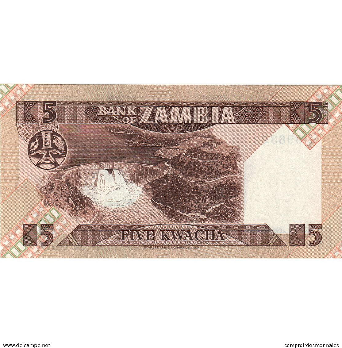 Billet, Zambie, 5 Kwacha, Undated (1980-88), KM:25c, NEUF - Zambie