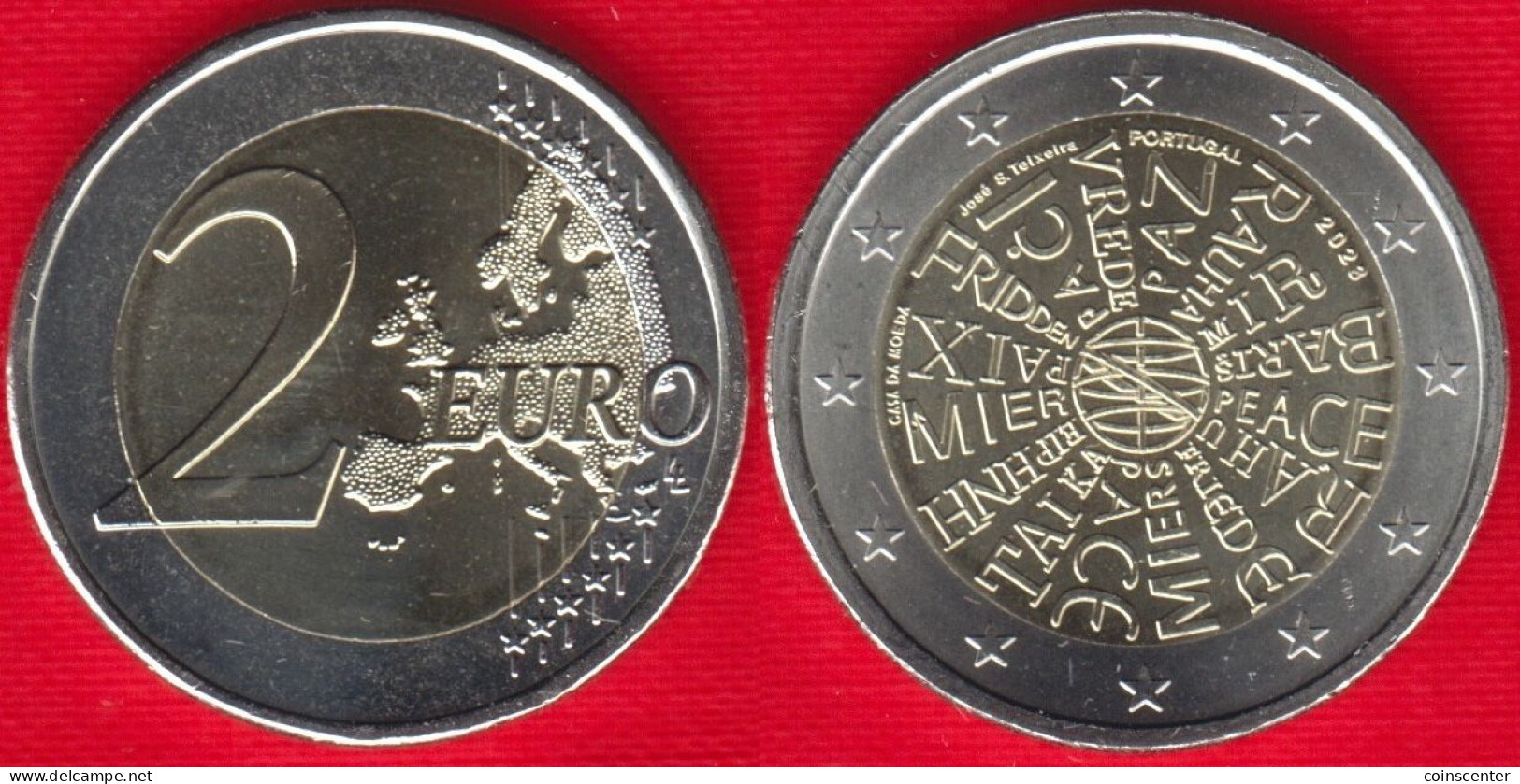 Portugal 2 Euro 2023 "Peace Among Nations" BiMetallic UNC - Portogallo