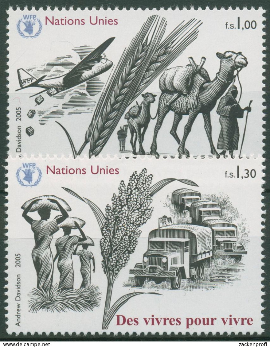 UNO Genf 2005 Ernährung Getreideähre Hilfsgüter 528/29 Postfrisch - Nuevos