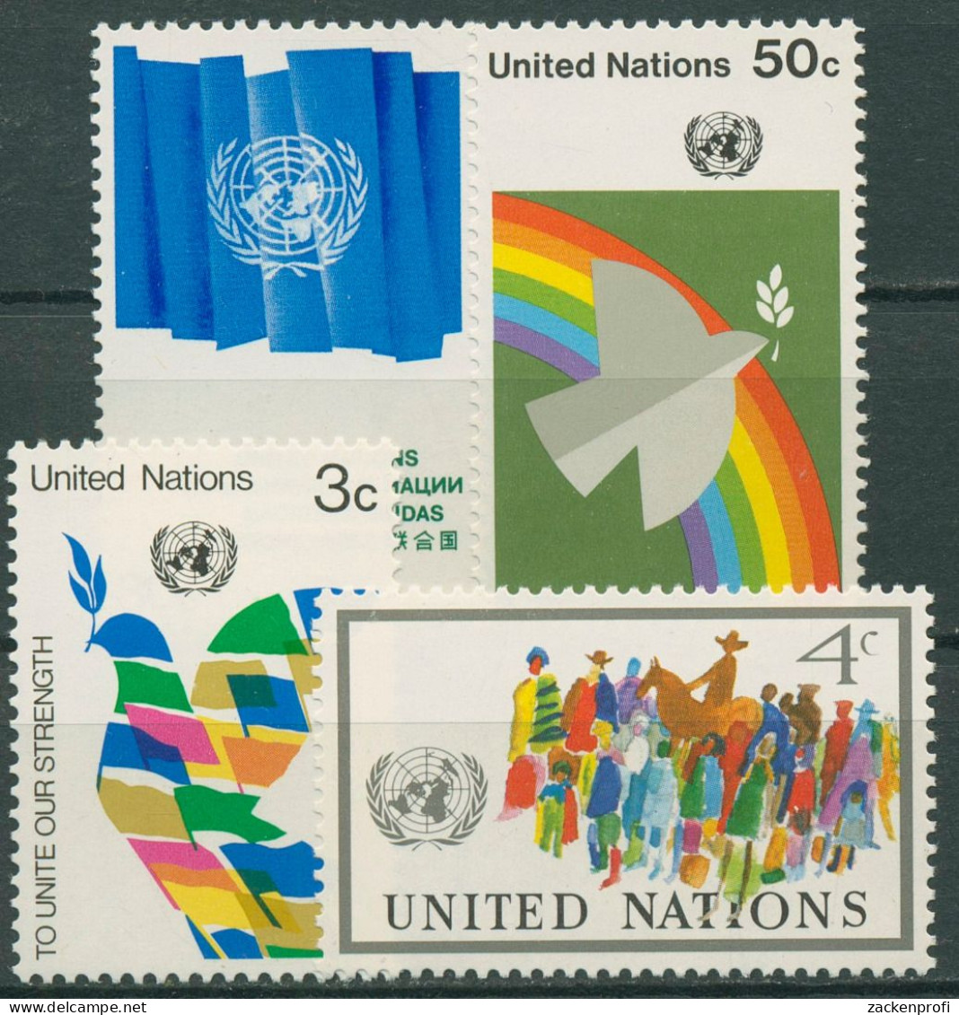 UNO New York 1976 UNO-Symbole Friedenstaube 289/92 Postfrisch - Ungebraucht