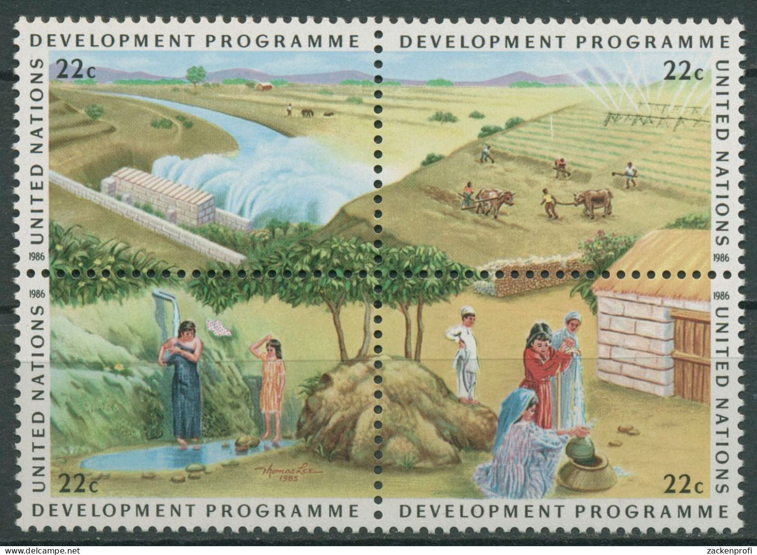 UNO New York 1986 Entwicklungsprogramm UNDP Bewässerung 491/94 ZD Postfrisch - Ongebruikt
