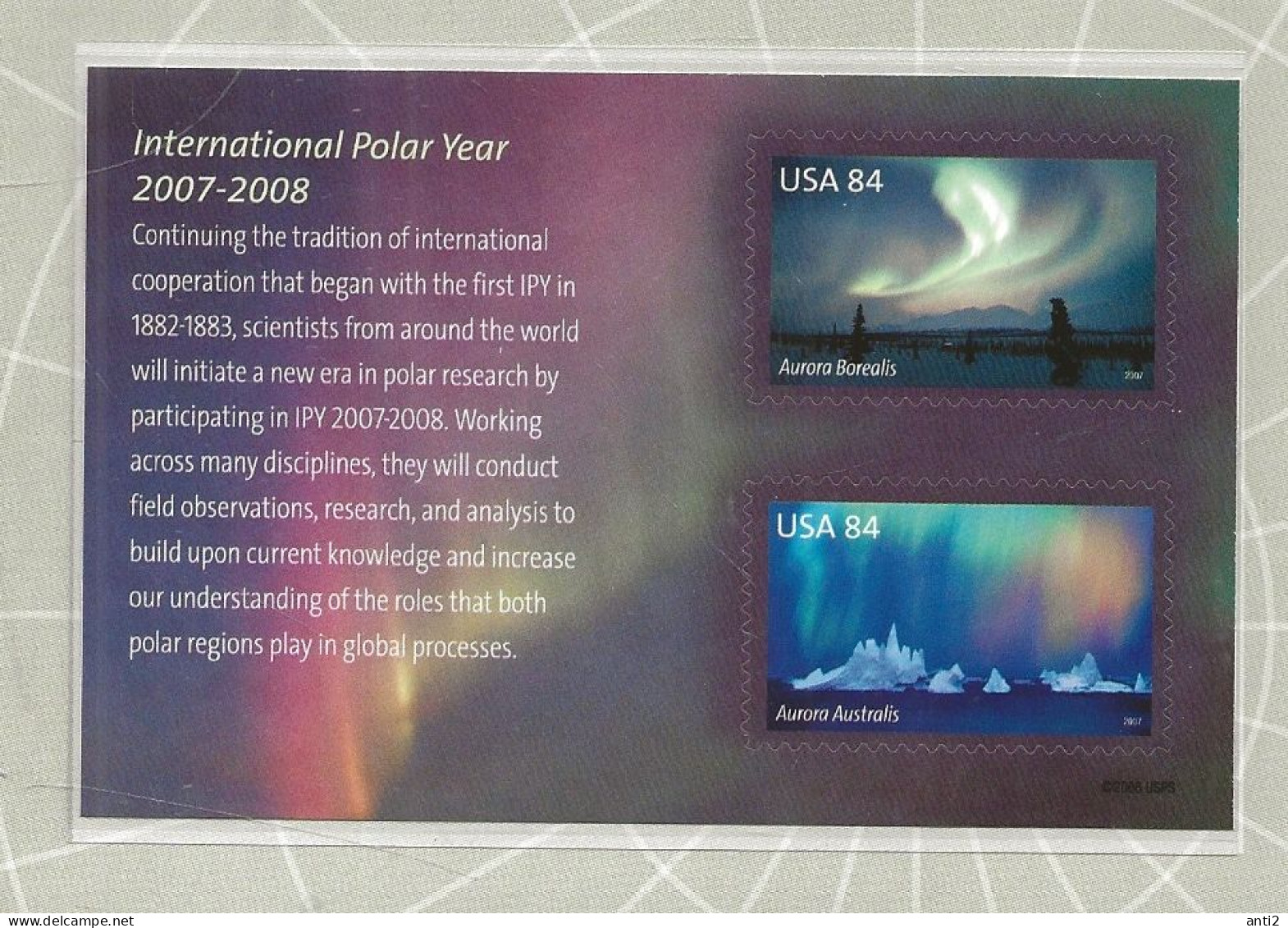 USA 2007 International Polar Year, Mi Bloc 62, MNH(**) - Unused Stamps