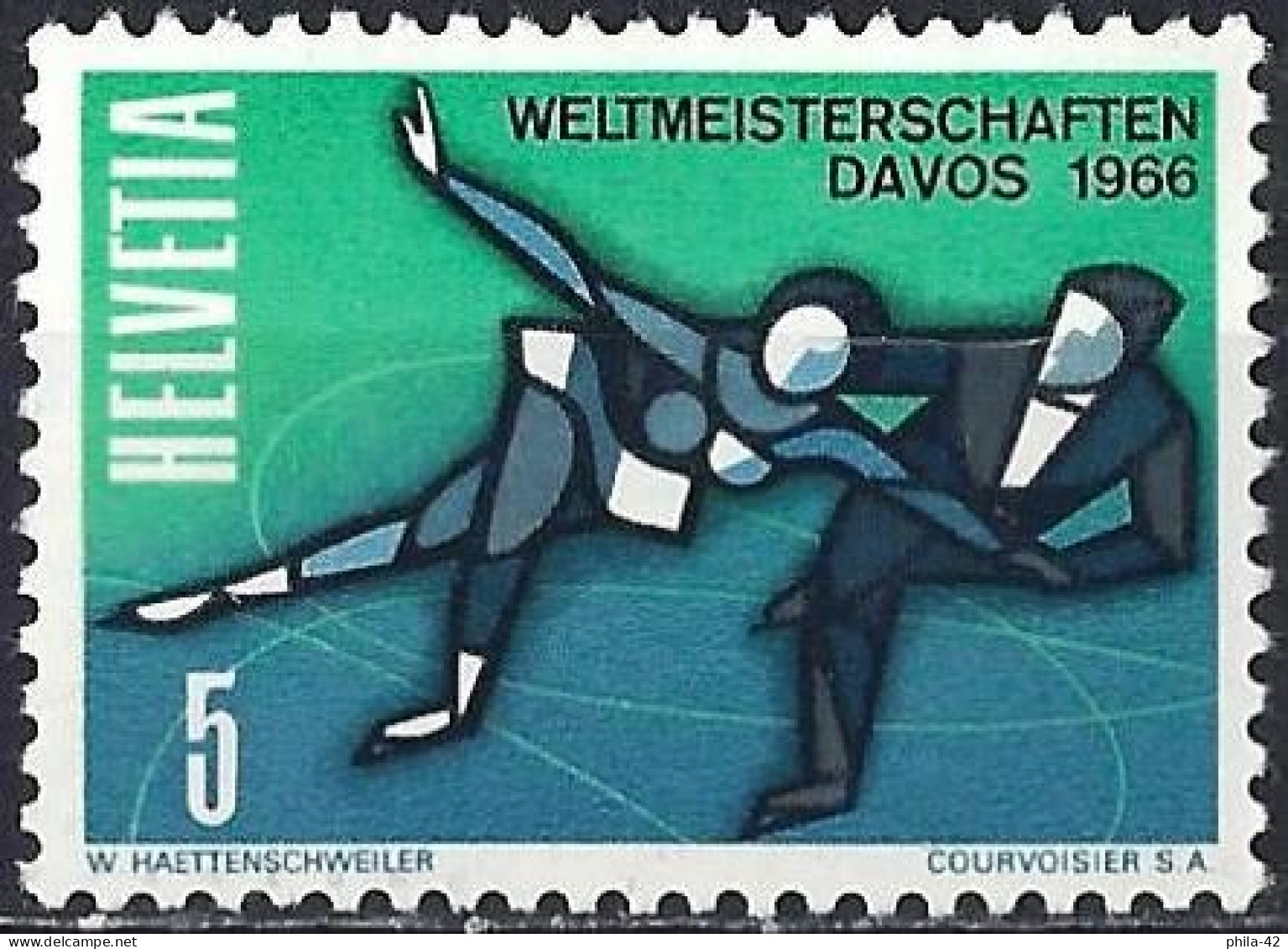 Switzerland 1965 - Mi 822 - YT 755 ( Figure Skating ) MNH** - Eiskunstlauf