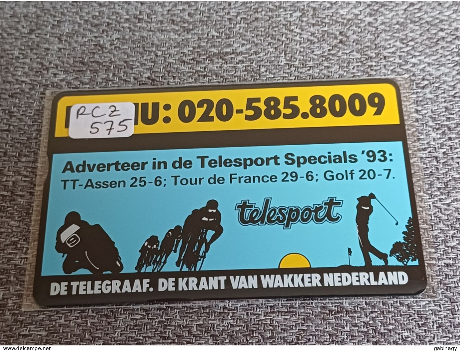 NETHERLANDS - RCZ575 - De Telegraaf Telesport - BICYCLE - GOLF - MOTORBIKE - 1.530 EX. - Privadas